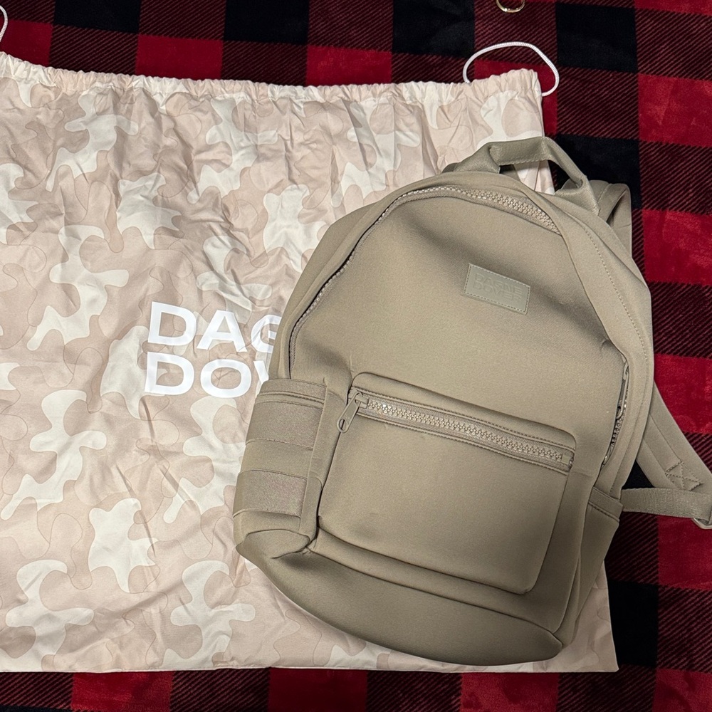 Dagne Dover Medium Dakota Neoprene Backpack in Khaki
